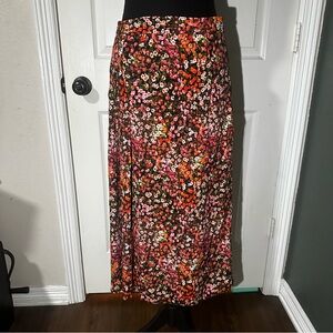 H&M Floral Midi Skirt Size 8